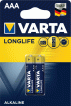 Батарейка VARTA LONGLIFE AAA BLI 2 ALKALINE