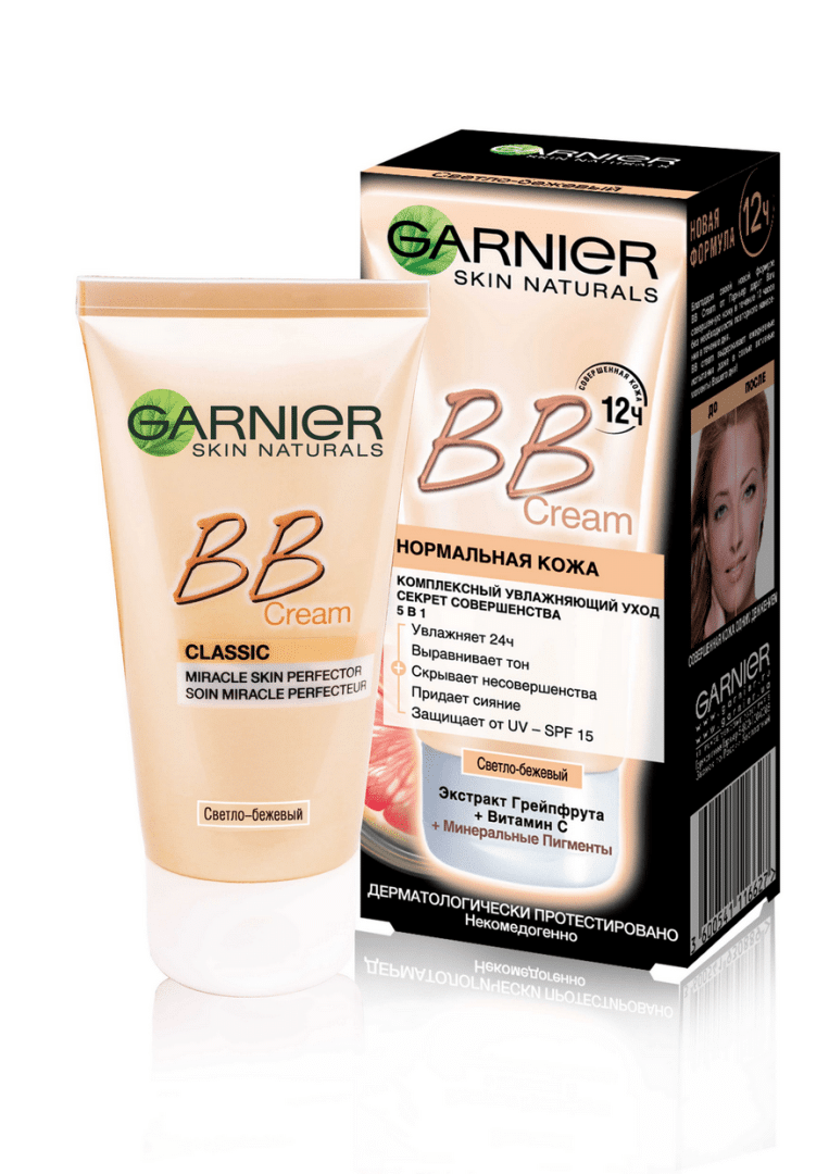 Крем для обличчя BB Garnier Skin Naturals Секрет досконалості світло-бежевий, 50 мл