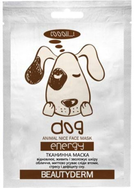 Beauty Derm маска тканевая обновляющая ANIMAL DOG ​​ENERGY, 25мл