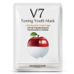 Маска для обличчя тканинна тонізуюча вітамінна з екстрактом яблука BIOAQUA V7 Toning Youth Mask Seven Vitamins Essence 30 г