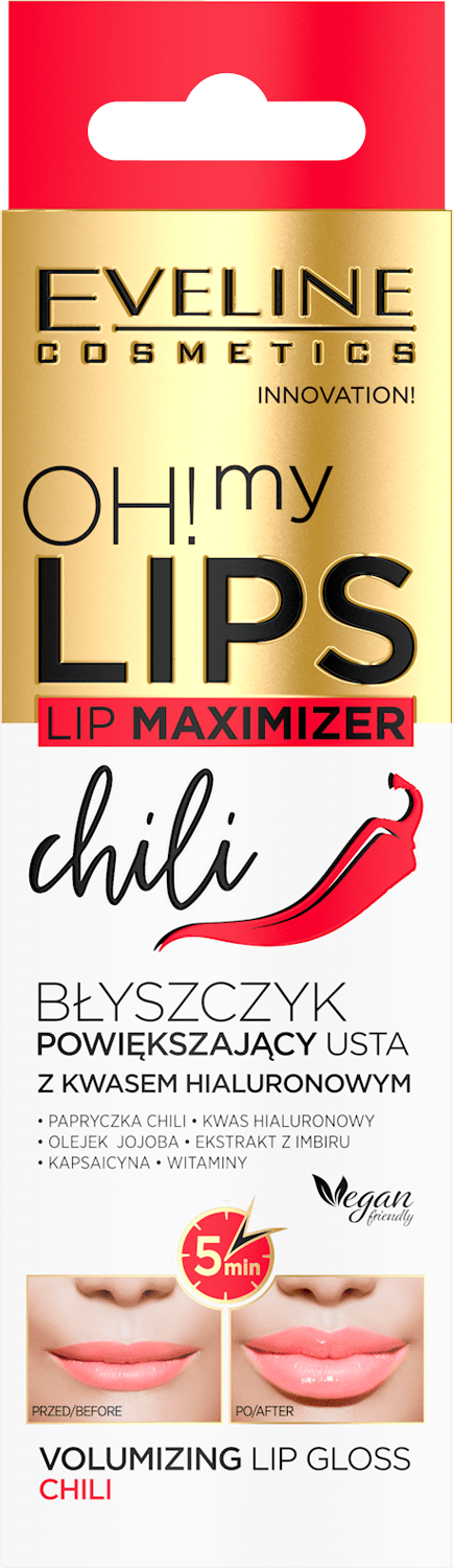 Блеск для увеличения объема губ Eveline "ЧИЛИ" серии OH! MY LIPS – LIP MAXIMIZER №02, 4.5 мл
