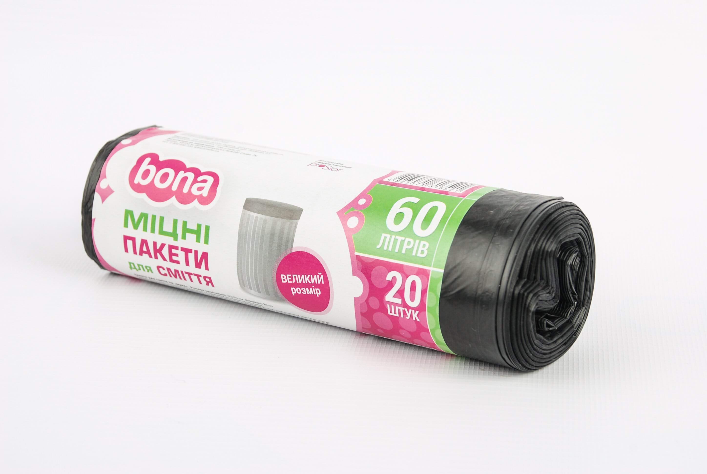 Bona пакет для сміття Міцний 60л,, 20шт