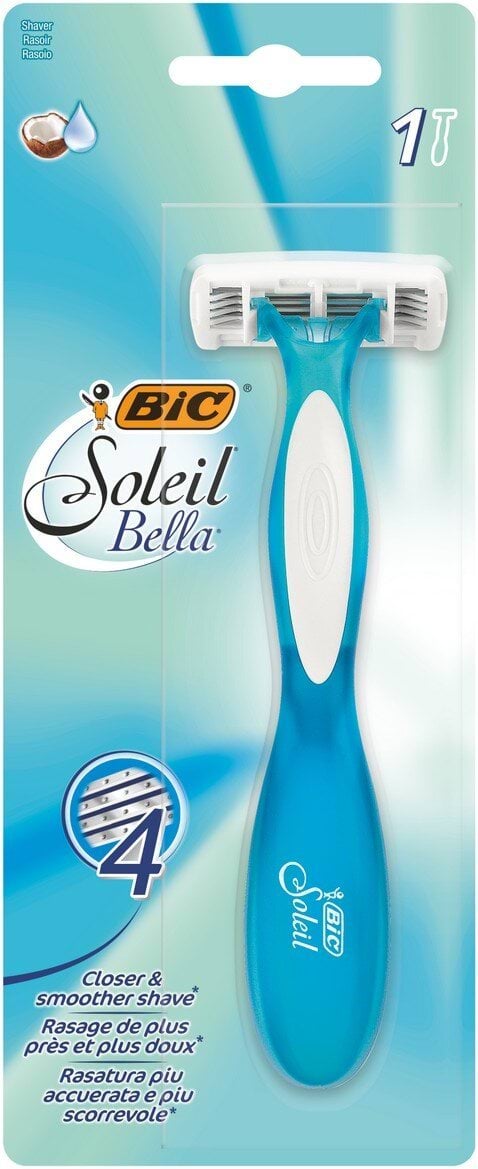 Бритва BIC СОЛЕЙ БЕЛЛА женская с четырьмя плавающими лезвиями в блистере 1 штука