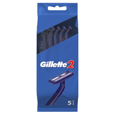 Бритви одноразові Gillette 2 (5 шт) фото 1