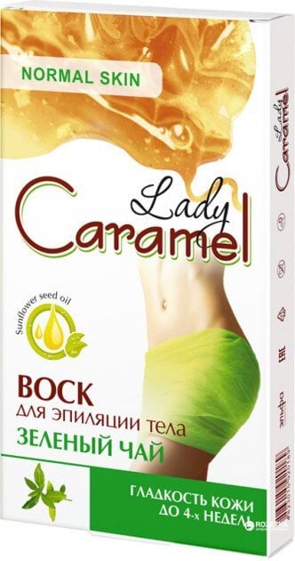 Віск для депіляції тіла Caramel Зелений Чай 16 шт