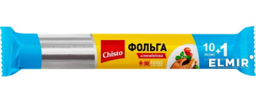 Chisto Фольга алюминиевая для пищевых продуктов, 10+1м