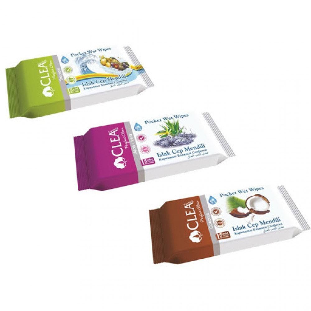 Clea влажные салфетки фруктовые освежающие, 15шт