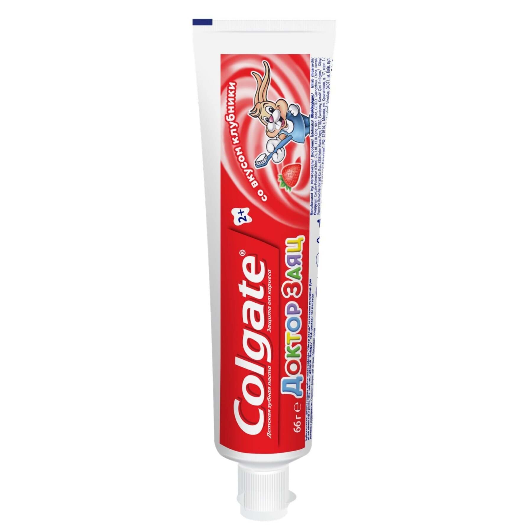 Детская зубная паста Colgate Доктор Заяц со вкусом клубники 50 мл