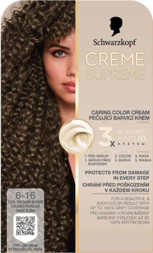 Краска для волос Creme Supreme холодный пепельный темно-русый 6-16