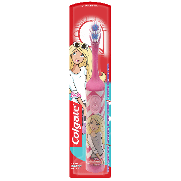 Детская электрическая зубная щетка Colgate Batman/Barbie, питаемая от батареи, супермягкая фото 1
