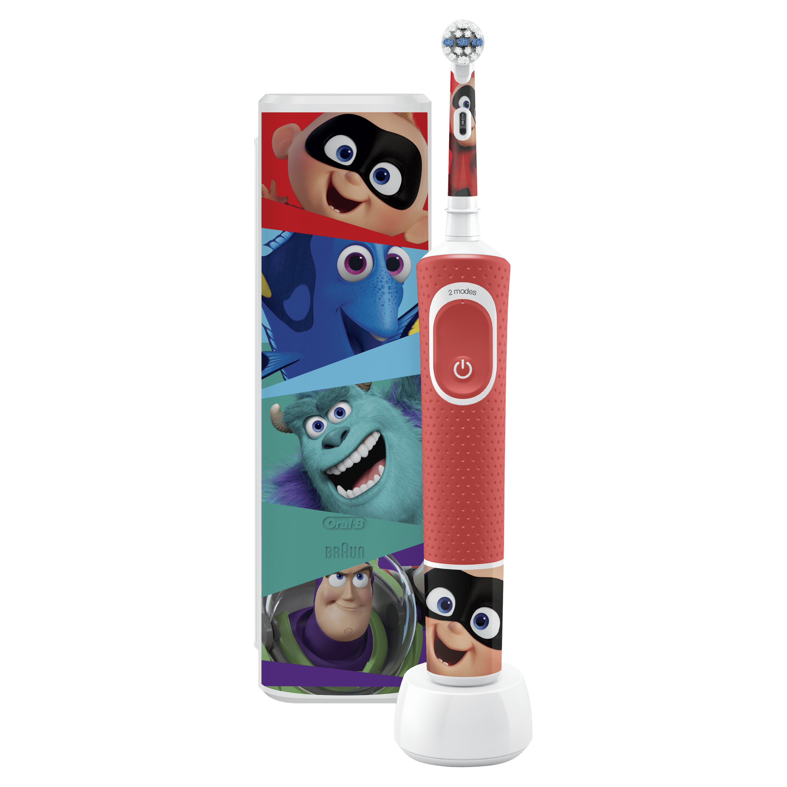 Детская электрическая зубная щетка + футляр Oral-B Kids Лучшие мультфильмы Pixar 3+