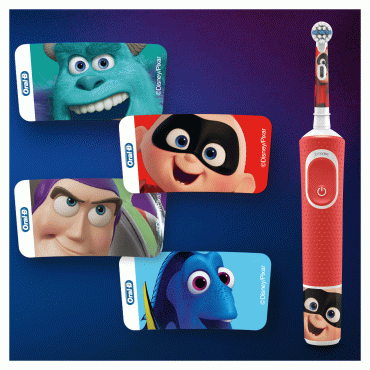 Дитяча електрична зубна щітка + футляр Oral-B Kids Найпопулярніші Герої Pixar 3+ фото 7