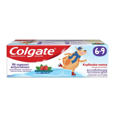 Детская зубная паста Colgate с фтором Клубника-мята от 6 до 9 лет 60 г фото 9