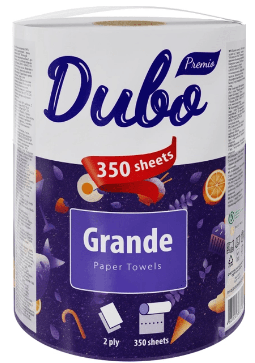 Рушники паперові на гільзі Диво GRANDE 2-шарові, 1 рулон
