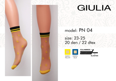 Giulia носки женские PN-02, 20 den, calzino-daino/blue