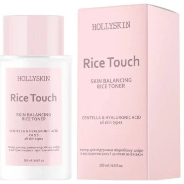 Тонер Hollyskin с экстрактом центели азиатской и рисом 200 мл фото 1