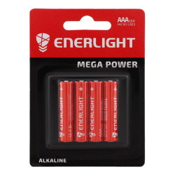 ENERLIGHT батарейки алкалиновые MEGA POWER AAА BLI, 4шт