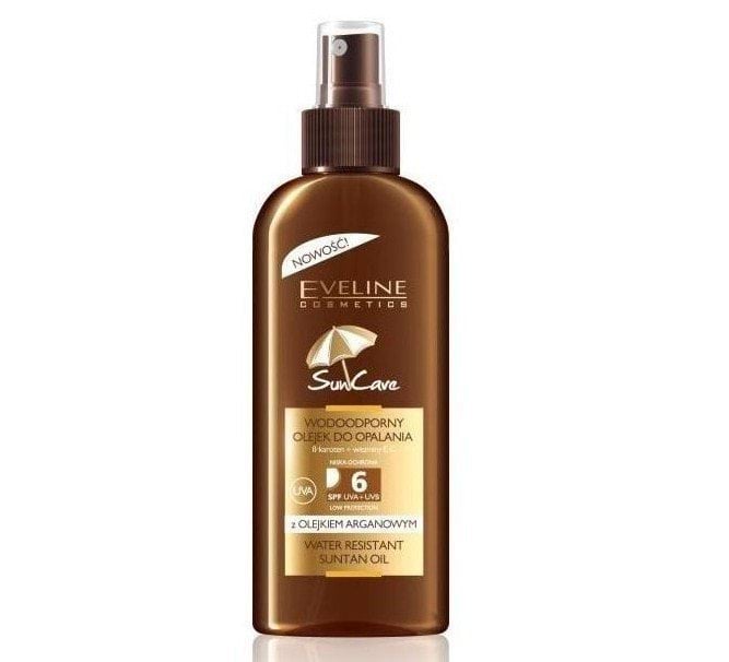 Масло Eveline Sun Care для загара водостойкая SPF6,150 мл