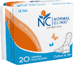 Ежедневные гигигиенические прокладки NORMAL clinic Comfort Ultra Cotton&Slim в индивидуальной упаковке, 20 шт