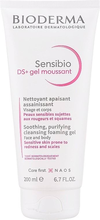 Очищающий гель для умывания Bioderma sensibio DS+ soothing purifying cleansing gel 200 мл