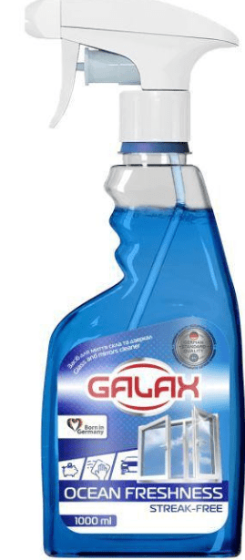 Засіб для миття скла та дзеркал GALAX Океанська свіжість 1 л