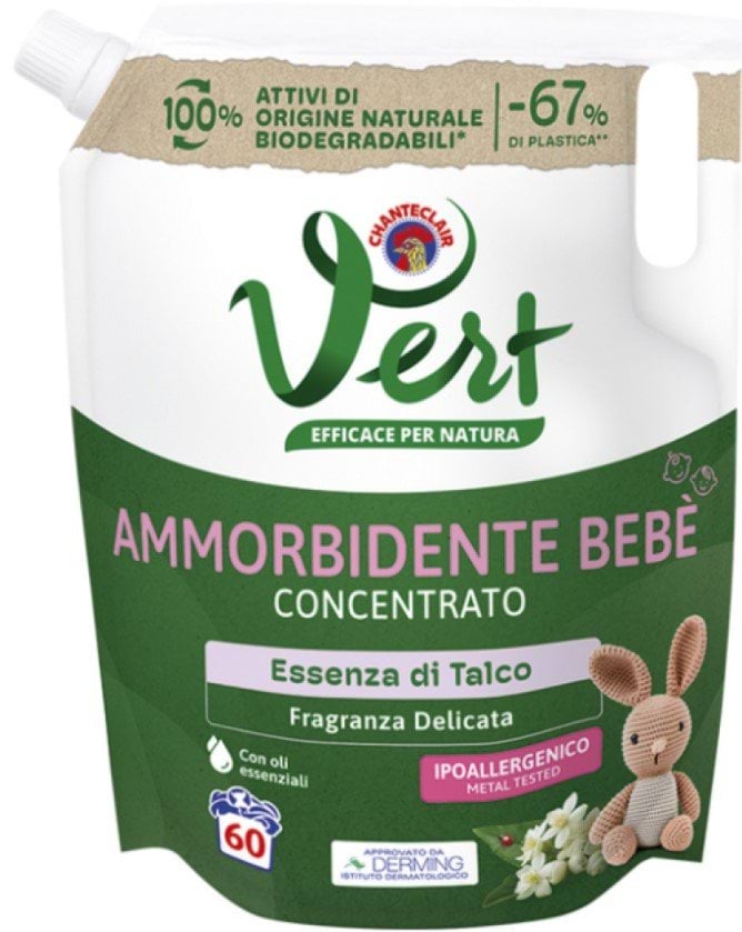 Концентрований пом’якшувач для дитячого одягу Chanteclair Vert Bebe 60 прань 1.2 л