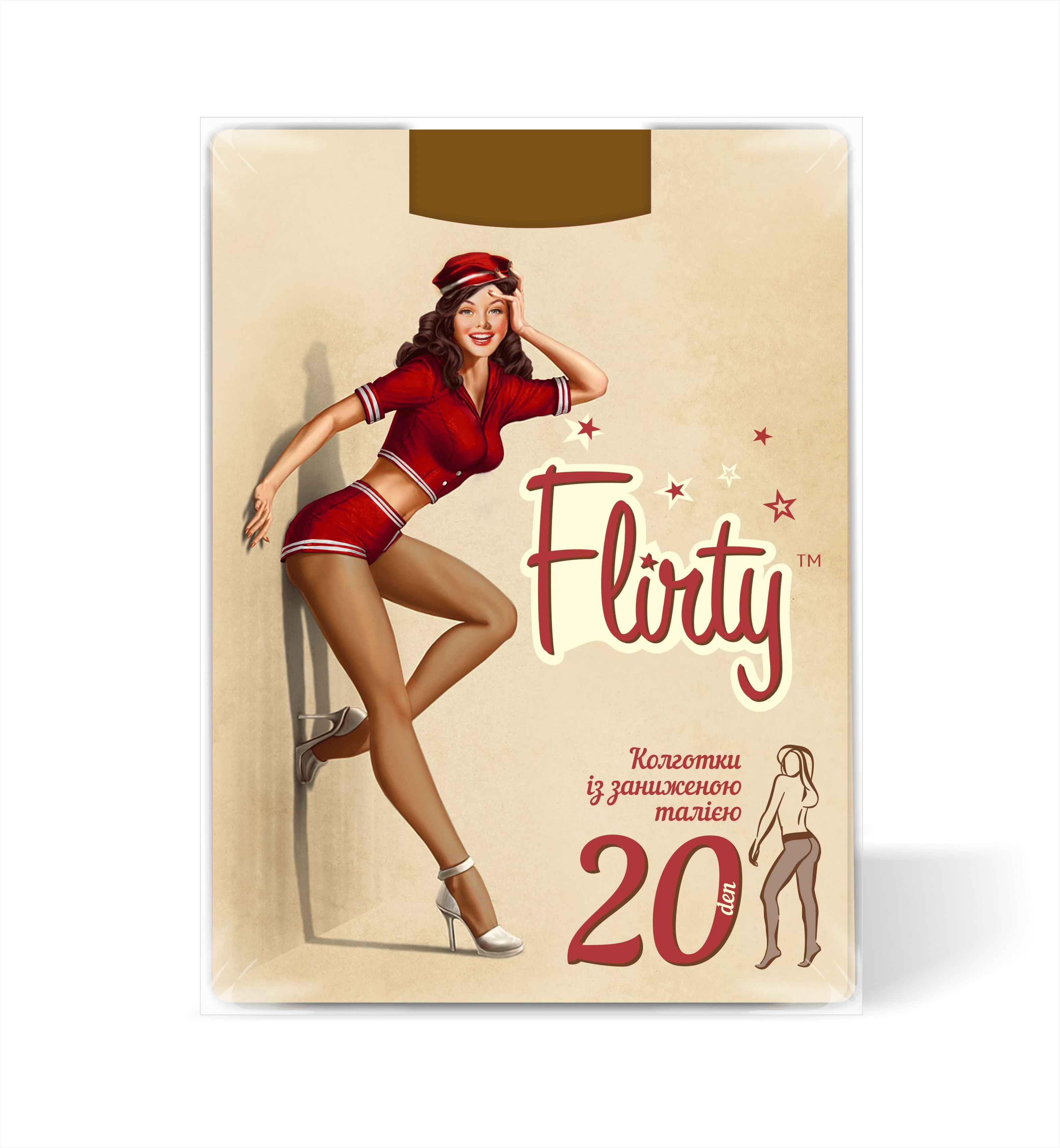 Колготки Flirty женские с заниженной талией natural 20 den