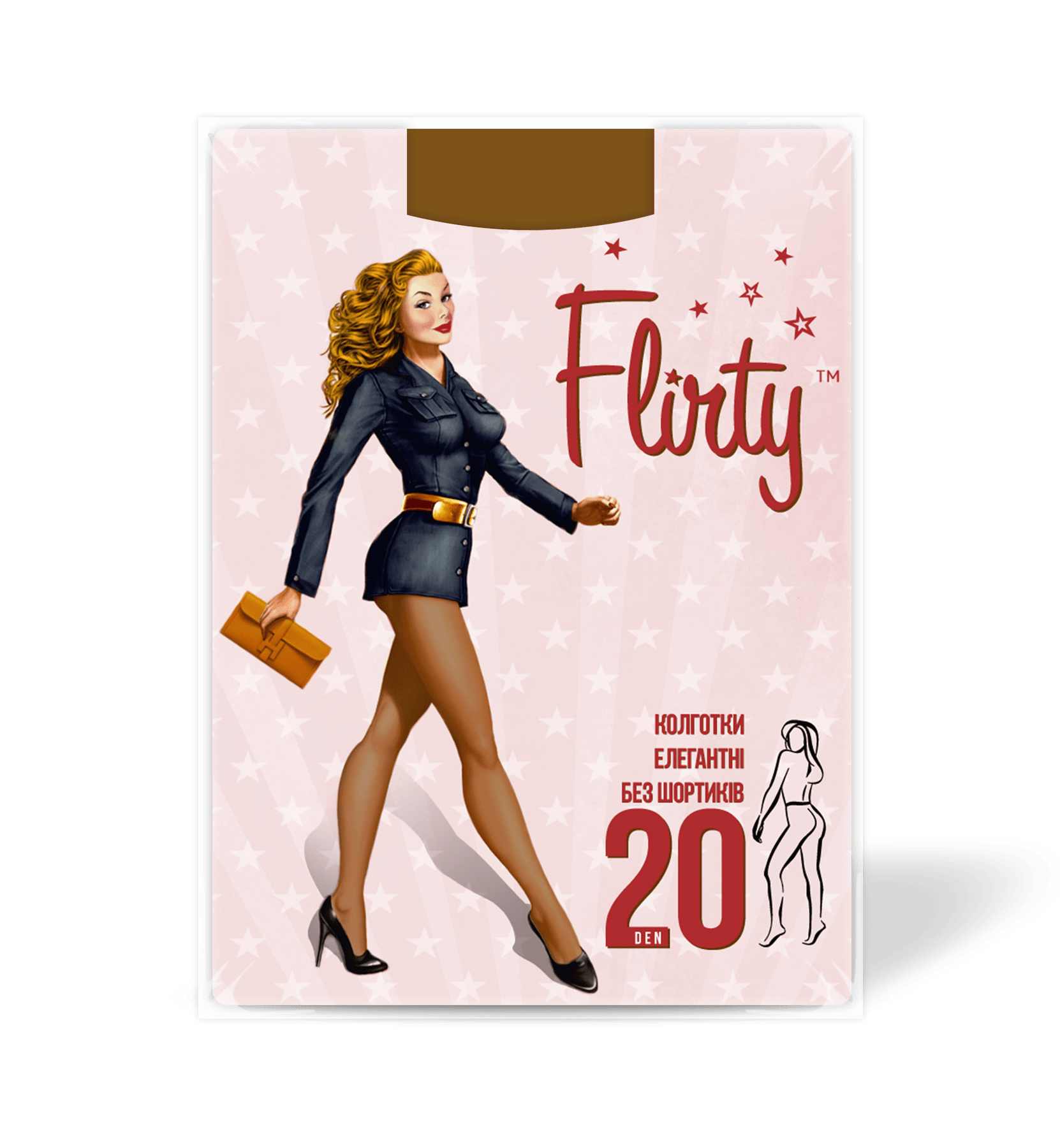 Flirty колготки женские элегантные без шортиков 20den natural 2