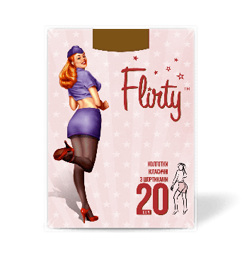 Flirty колготки женские классические с шортиками 20den natural 4