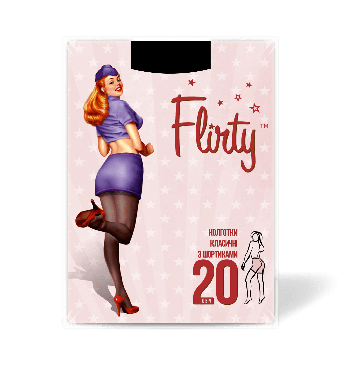 Flirty колготки женские классические с шортиками 20den nero 4