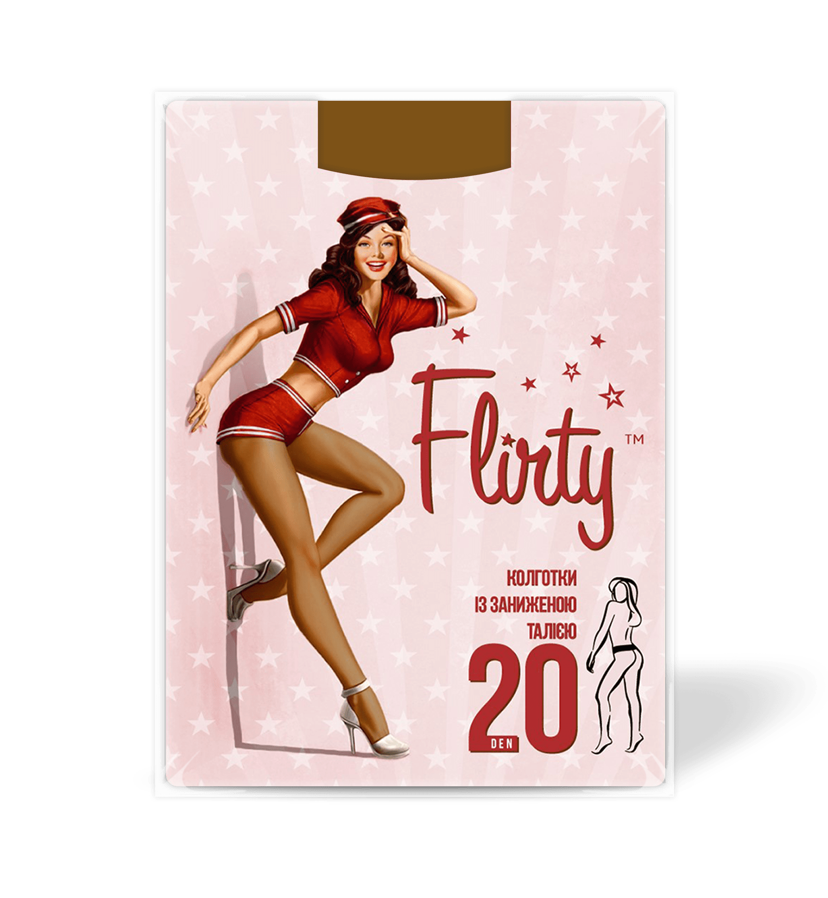 Flirty колготки женские с заниженной талией 20den natural 4