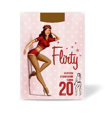 Flirty колготки женские с заниженной талией 20den natural 4