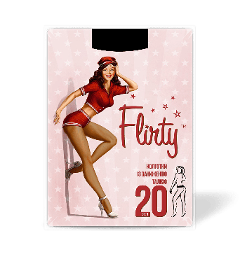 Flirty колготки жіночі із заниженою талією 20den nero 2