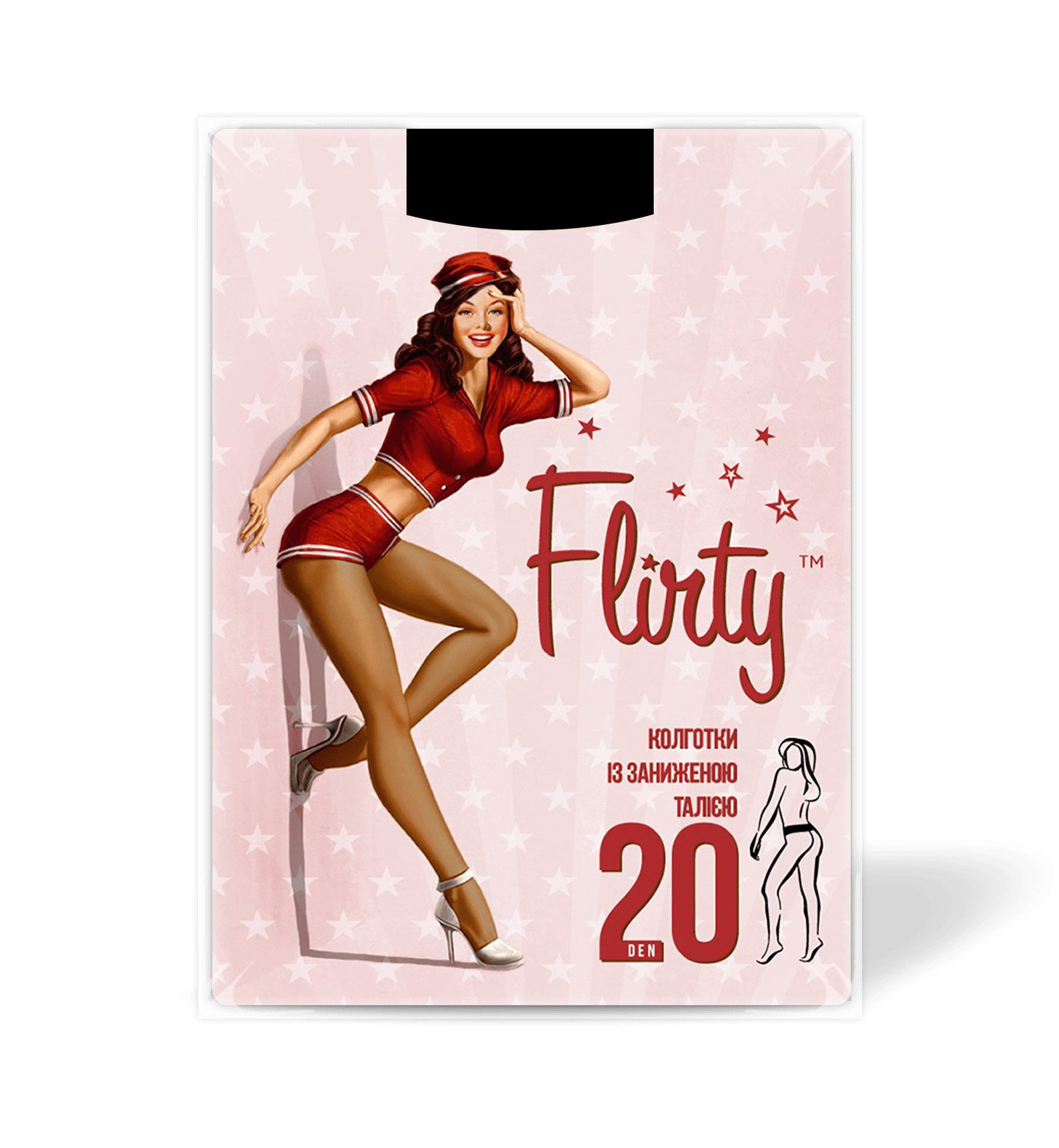 Flirty колготки женские с заниженной талией 20den nero 4