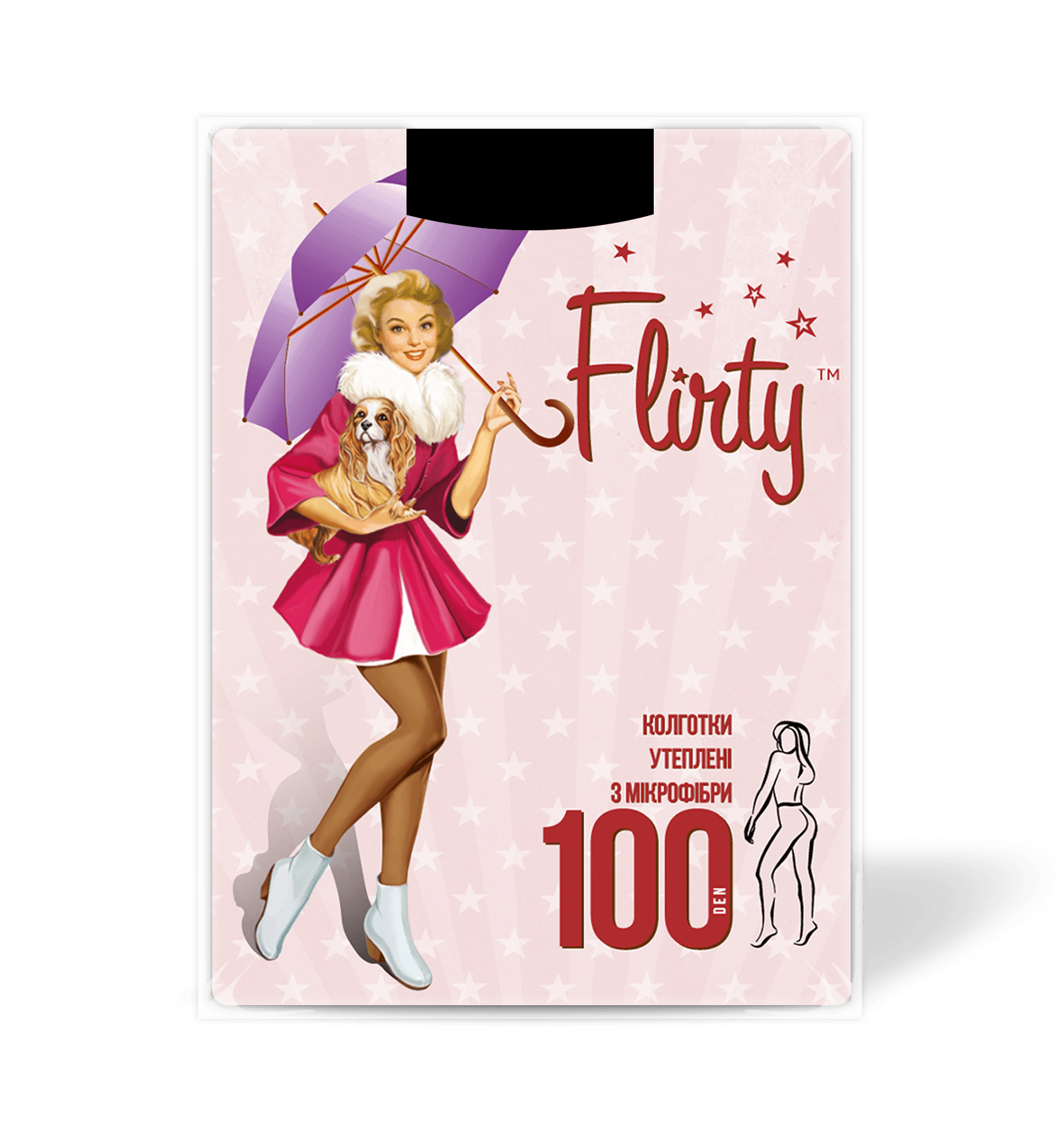 Flirty колготки женские утепленные из микрофибры 100 den nero 3