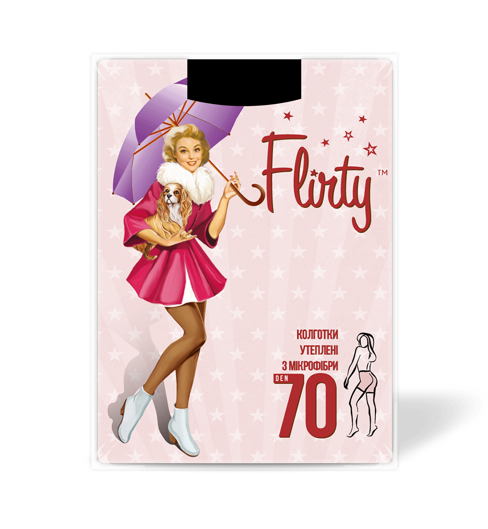 Flirty колготки женские утепленные из микрофибры 70 den nero 2