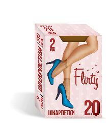 Шкарпетки жіночі Flirty 20 den 2 пари natural
