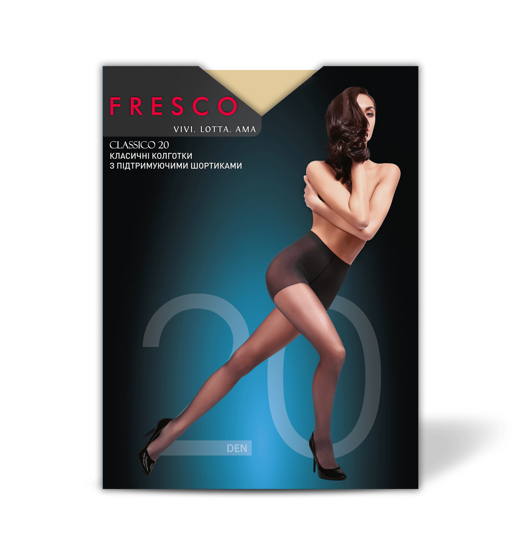 FRESCO колготи жіночі класичні з шортиками Classico 20den daino 2