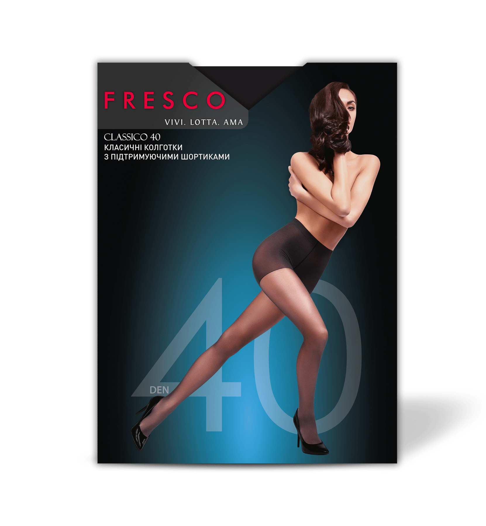 FRESCO колготки женские классические с шортиками Classico 40den nero 3