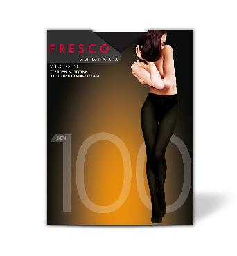 FRESCO колготки женские утепленные из микрофибры-велюр Velours 100 den nero 3