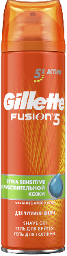 Гель Для Бритья Gillette Fusion 5 Ultra Sensitive 200 мл