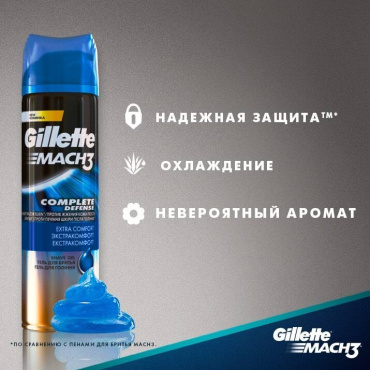 Гель для бритья Gillette Mach 3 Extra Comfort 75 мл фото 1