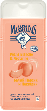 Гель для душа Le Petit Marseillais Белый персик и нектарин экстрамягкий 650мл фото 1
