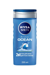 Гель для душа NIVEA MEN "Arctic Ocean" 3в1 для тела, лица и волос, 250 мл