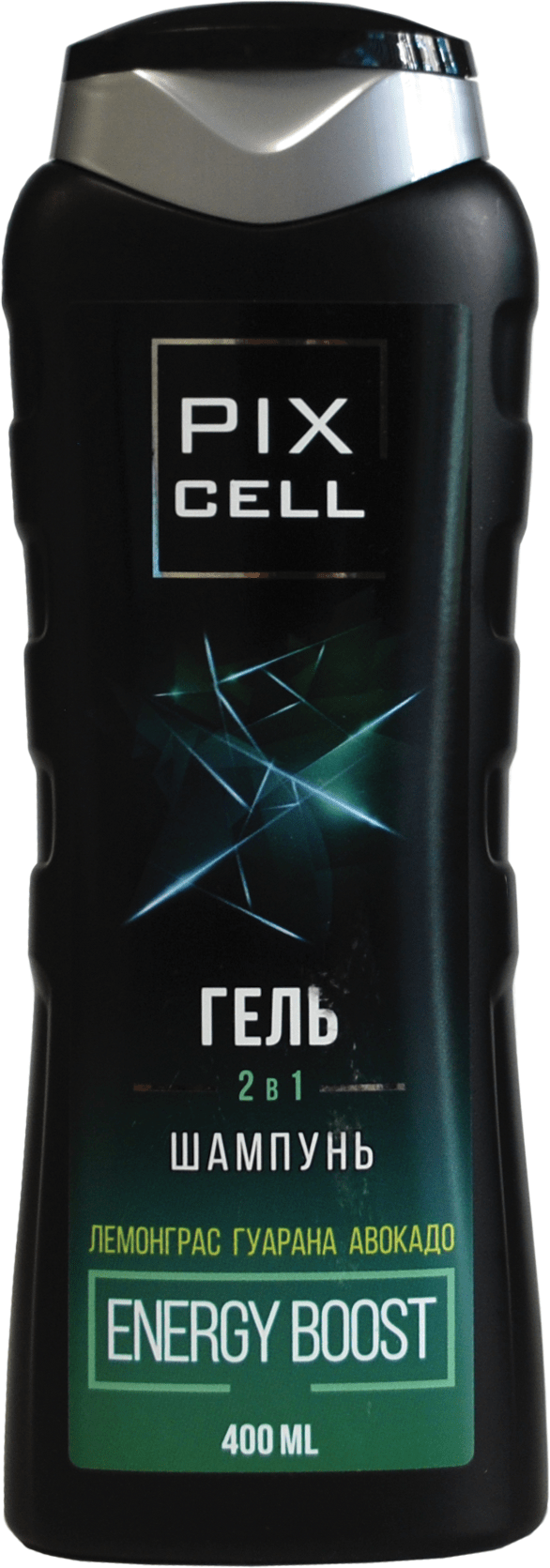 Pixcell гель-шампунь для мужчин 2в1 Energy Boost, 400мл