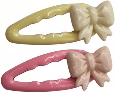 Заколки-хлопавки Violetta для волосся дитячі з об'ємними бантами 2 шт