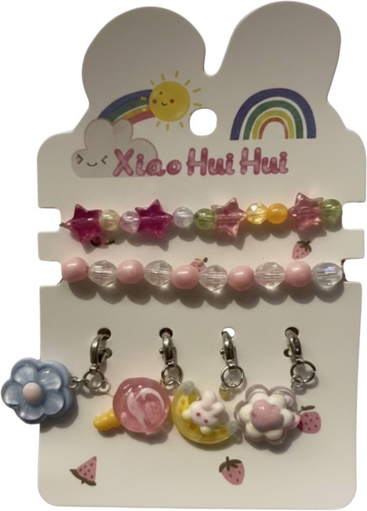 Набір прикрас дитячий Violetta браслети з зірками та сережки з квітами 1 шт