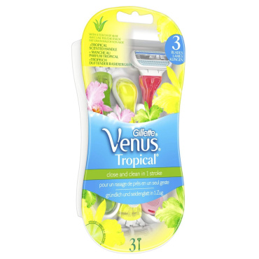 Бритвы одноразовые Venus Tropical 3 шт фото 2