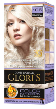 Крем-фарба для волосся Gloris для 2-х застосувань 1006 Суперблонд Перлинний