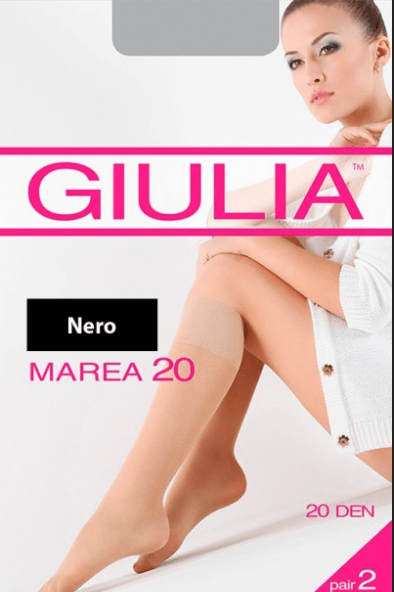 Гольфы женские Giulia Marea 20 Nero 2 пары